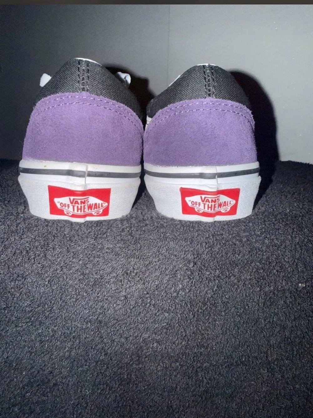 VANS OLD SKOOL Kids Purple & Black Skate Sneakers with White Stripe